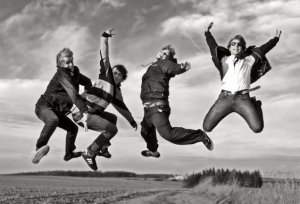 Hudebí skupina v akci